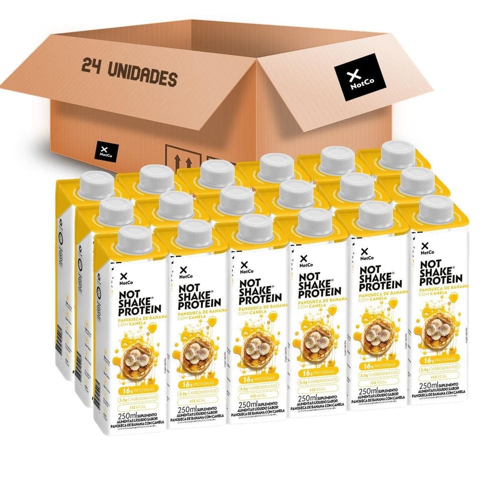 Kit 24Un Not Shake Protein 16G Panqueca Banana Canela 250Ml