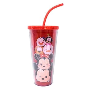 Copo Cubos De Gelo Vermelho Mickey Minnie Tsum Tsum 600 Ml