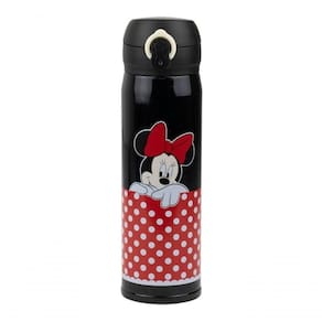 Garrafa Térmica Preta Minnie Mouse 400ml Disney