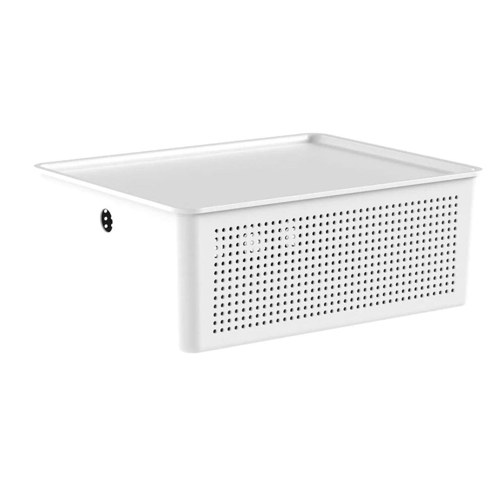 Cesto Organizador com Tampa Flow Branco 12L - Ou