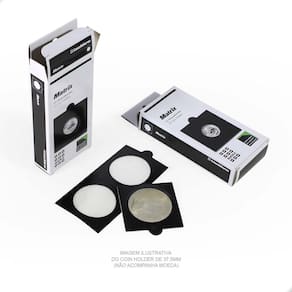 12 Cx Coins Holder Porta Moedas Preto Autocolante Leuchtturm 20mm