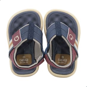 Chinelo de Dedo Cartago Mini II Baby Azul/Bege/Bordo