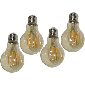 Lampada Led Multifilamento 30W Iluminaçao Kit 4 Uni Decoraçao Vintage Quarto Sala Casa Varanda Garagem Branco Quente Ambar