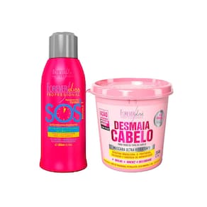 Kit SOS 300ml e Máscara Desmaia Cabelo 350g Forever Liss
