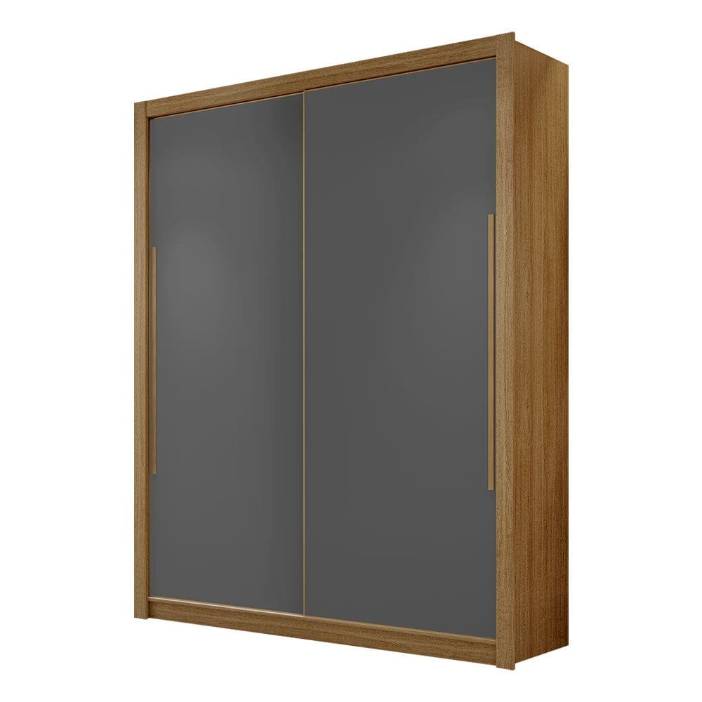 Guarda Roupa Casal 02 Portas de Correr Sevilha Nature/Alasca - Pallazio