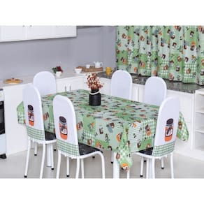 Toalha de Mesa 4 Cadeiras 1,40 x 1,40 Mesa Posta Cozinha Sala de Jantar Oxford Estampada