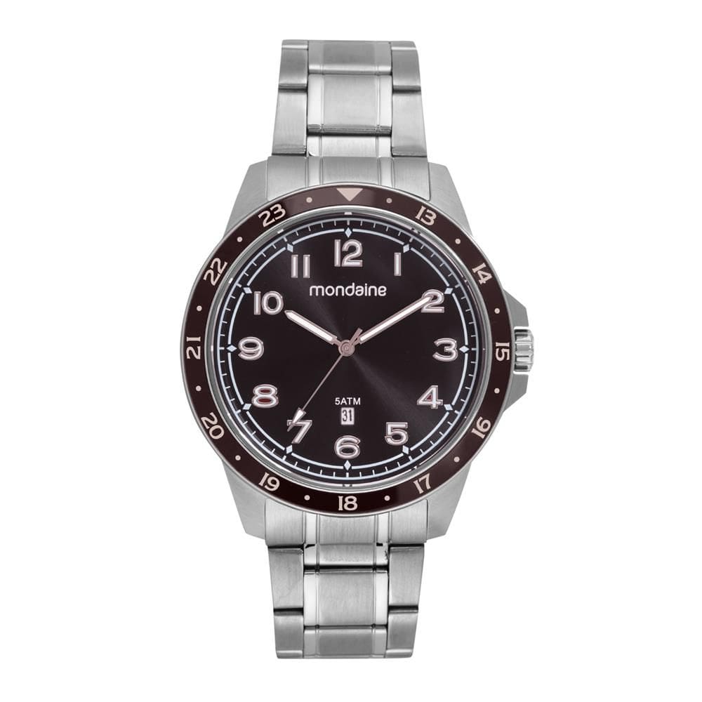 Relogio Mondaine Masculino Ref: 99736g0mvna4 Casual Aço Prateado