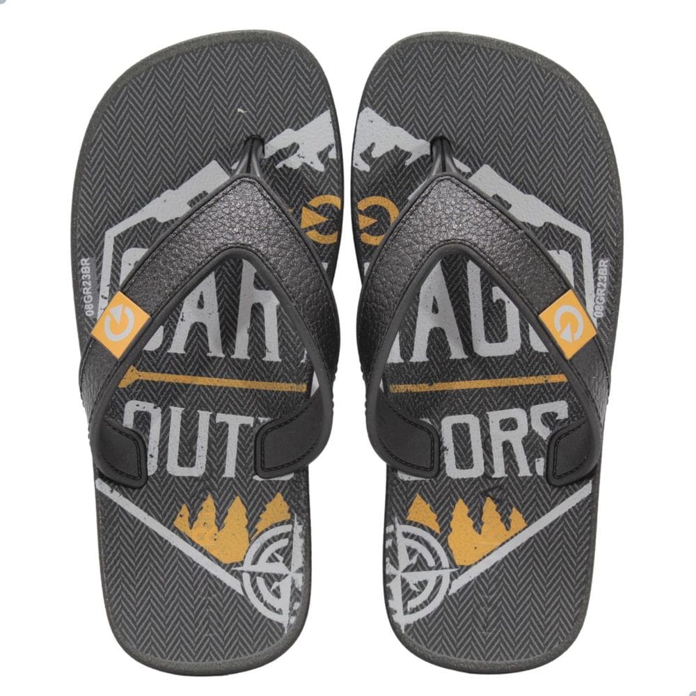 Chinelo Cartago Infantil Dakar Preto/Cinza