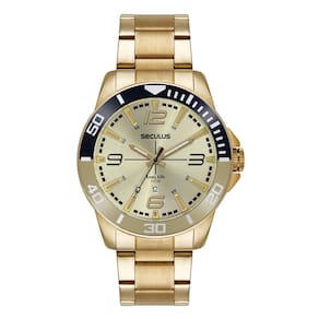 Relógio Seculus Masculino Ref: 44212gpsvda3 Esportivo Dourado