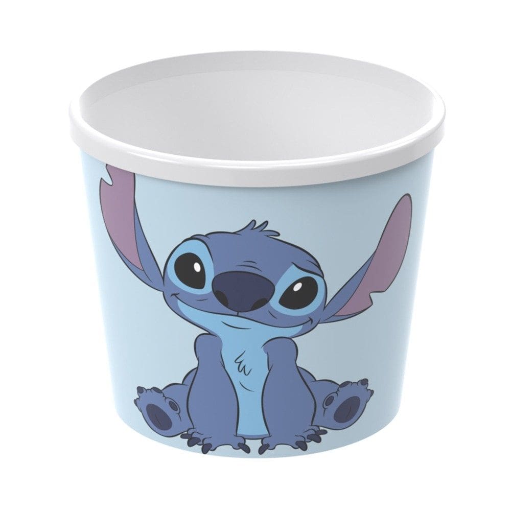 Balde Para Pipoca Decorado Fofo Stitch 2,1 Litros Plasútil Personagem Disney