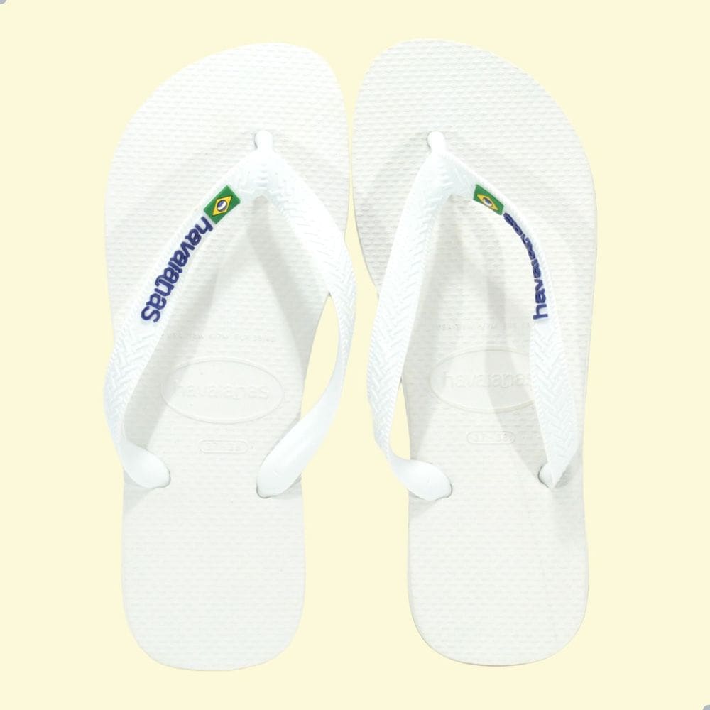 Chinelo Havaianas Brasil Logo Branco