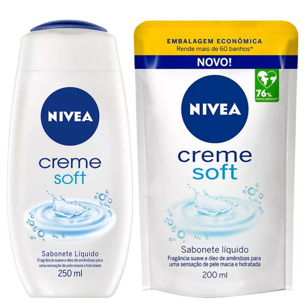 Sabonete Líquido Nívea Creme Soft Regular + Refil