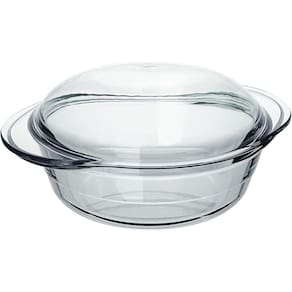 Travessa Forno Redonda Vidro 20cm 1l Lasanheira Armazenar