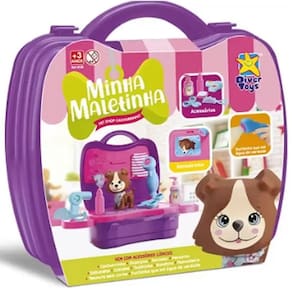 Minha Maletinha Pet Shop Cachorrinho - Maleta C/Acessorios