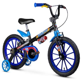 Bicicleta Infantil Tech Boys Aro 16 C/ Rodinhas e Garrafinha