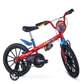 Bicicleta Aro 16 Spider Man Nathor Com Rodinhas Garrafinha