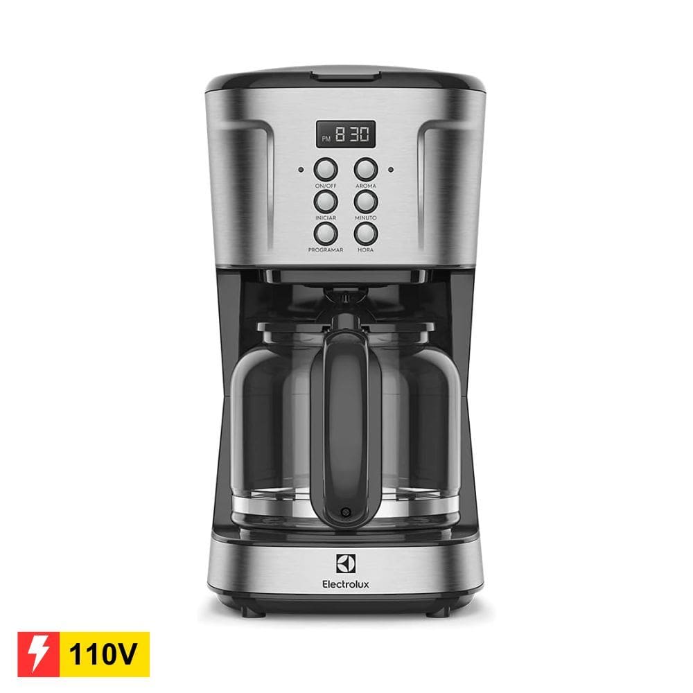 REEMBALADO: Cafeteira Elétrica Electrolux inox 1,5L 38 xicaras painel digital ECM30 - 110V