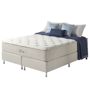 Cama Box Queen Cinza + Colchão Molas Ensacadas HiperSoft Boston 158x198x71cm