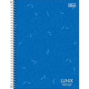 Caderno Espiral Grande Universitário Lunix Quadriculado 7x7 Capa Dura 80 Folhas Tilibra