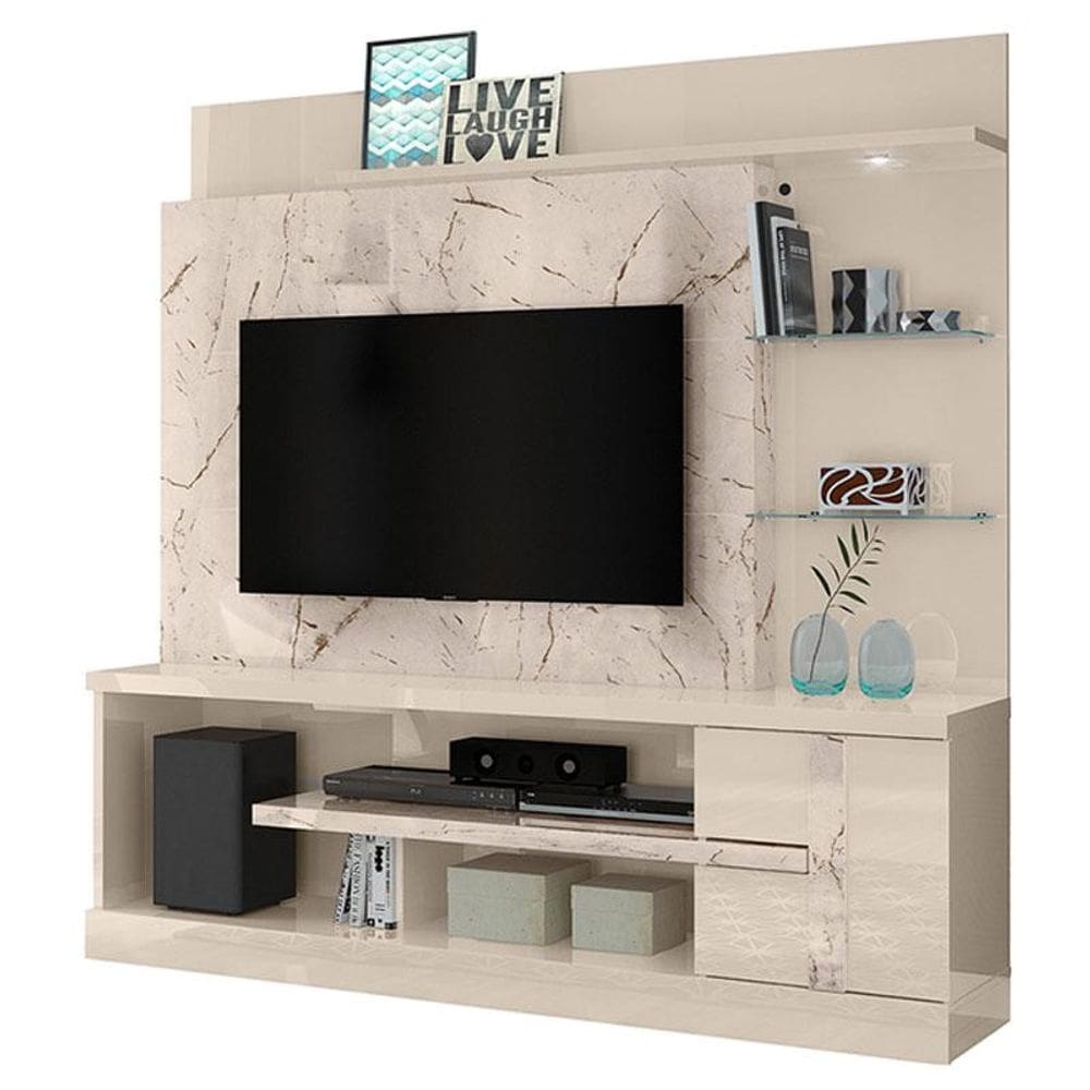 Estante Home Theater Alan Calacata Off White – Madetec