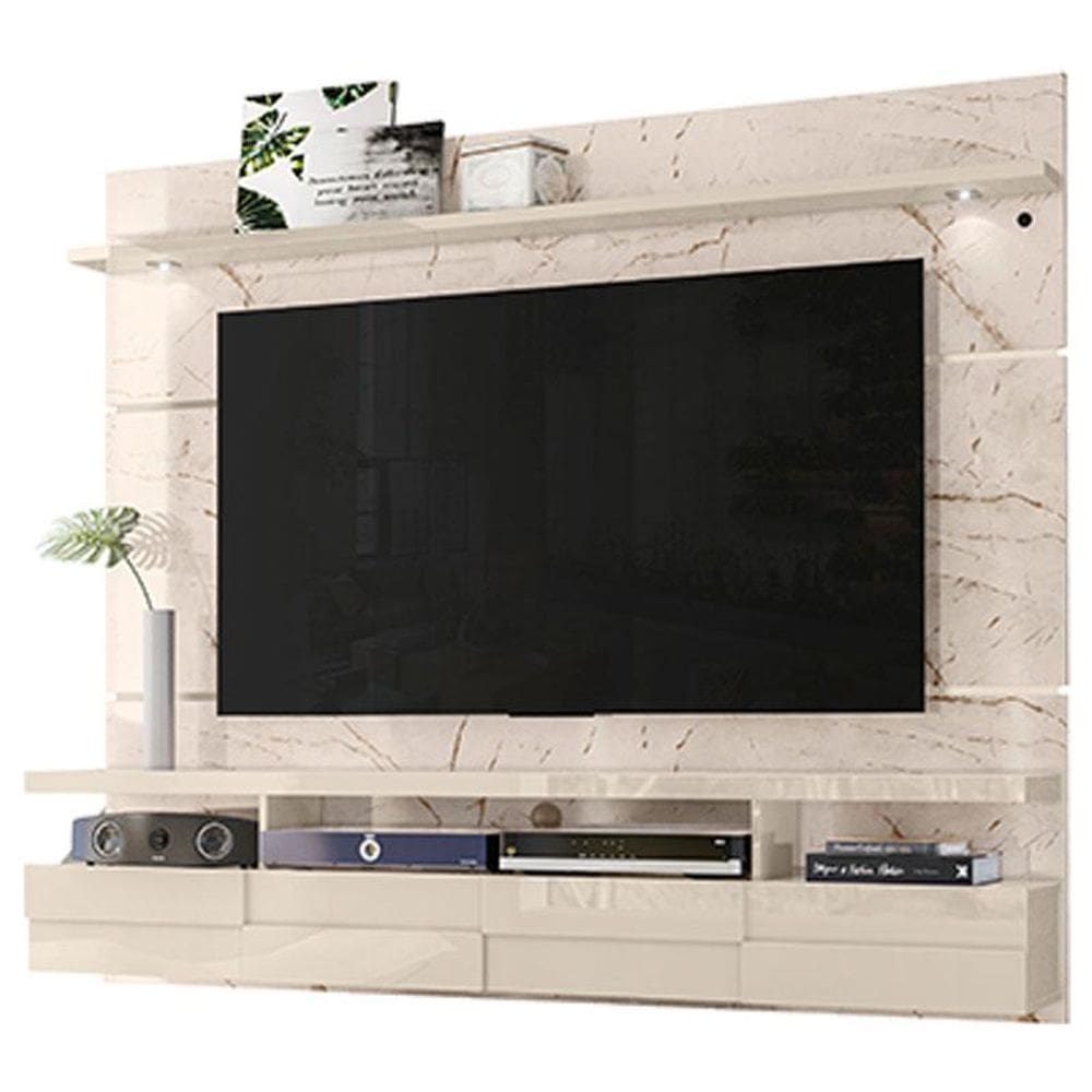 Estante Home Theater Suspenso Lana 1.8 Calacata Off White – Madetec