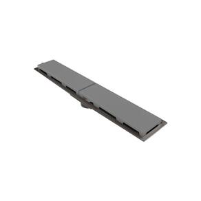 Ralo Linear Novii Seco 8876 50cm Saída Central com Tampa Cinza