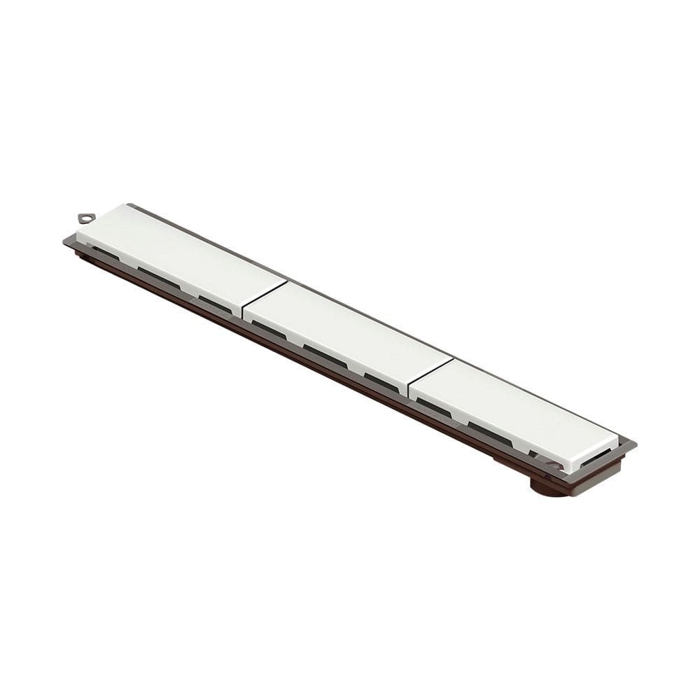 Ralo Linear Novii Seco 4232 75cm Saída na Extremidade com Tampa Branca