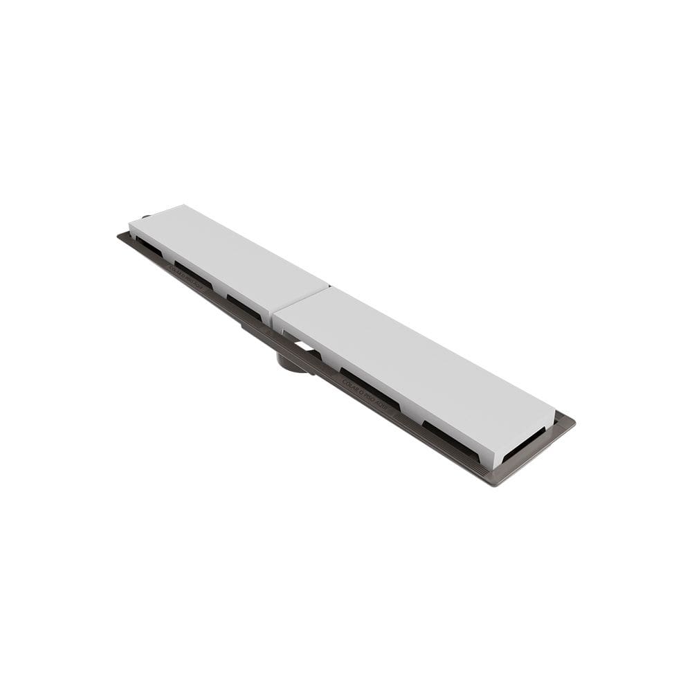 Ralo Linear Novii Seco 8877 50cm Saída Central com Tampa Branca