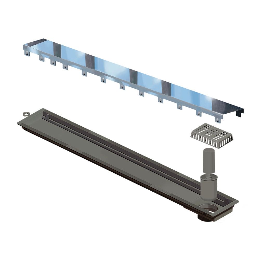 Ralo Linear Novii Sifonado 4238 75cm Saída na Extremidade com Tampa Inox Polida