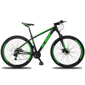 Bicicleta Aro 29 Ksw 18v Absolute Hidráulica Trava K7 11-40 - Preto-verde - 19"