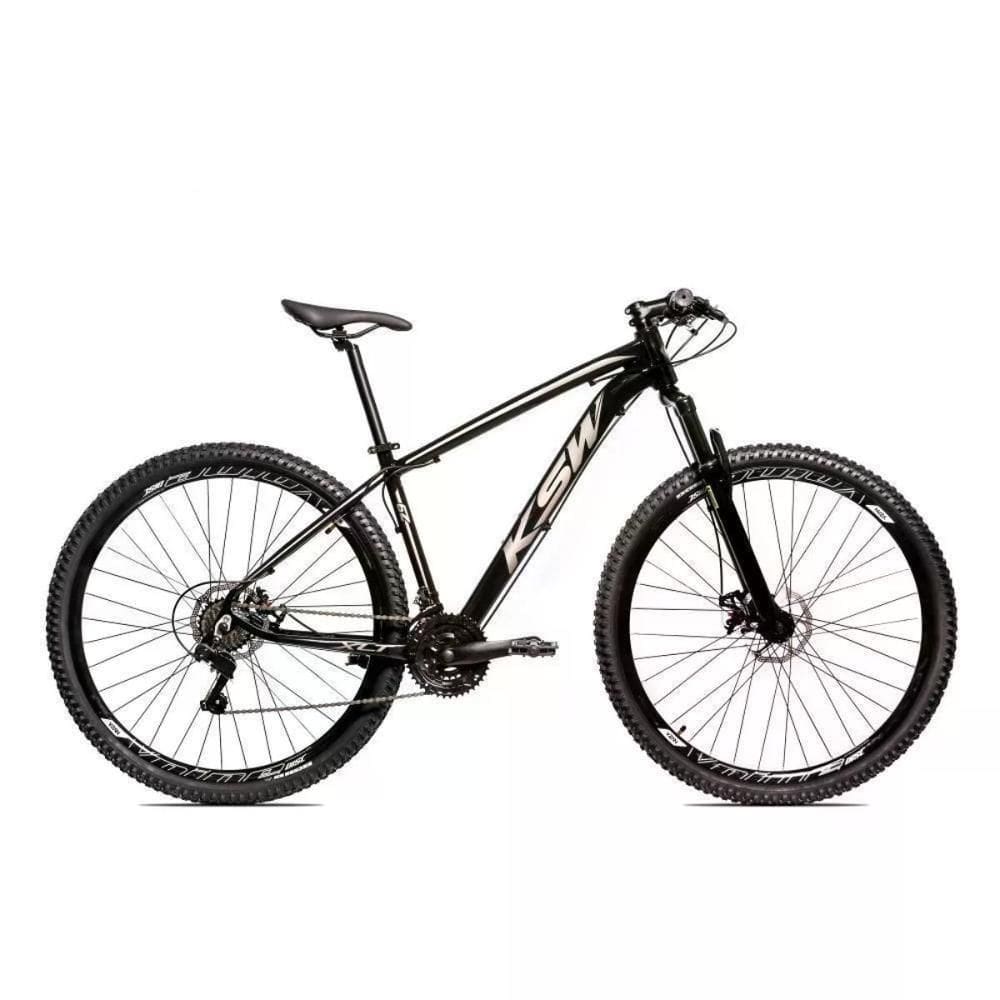 Bicicleta Aro 29 Ksw Xlt 21 Marchas Shimano E Freios A Disco - Preto-prata - 15"