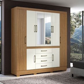 Guarda-roupa 8 Portas 4 Gavetas Napole ATACAMA/OFF-WHITE