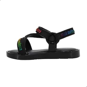 Sandalia Mini Melissa Stripes M Lover Bb Preto
