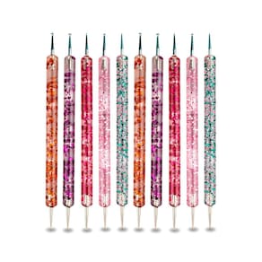 Kit 10 Boleadores de Duas Pontas Decoração em Folhas de Ouro