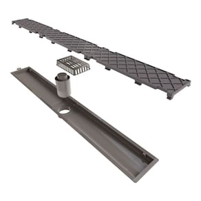 Ralo Linear Novii Sifonado 8893 75cm Saída Central com Tampa Oculta
