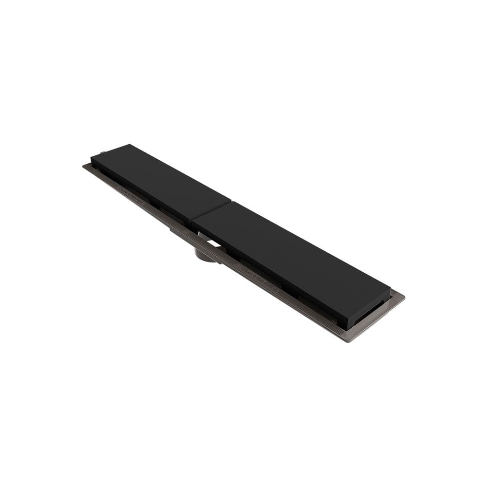 Ralo Linear Novii Sifonado 8891 50cm Saída Central com Tampa Preta