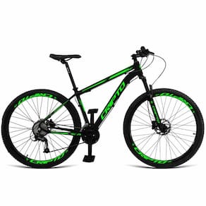 Bicicleta Aro 29 Cripto 27 Marchas Freio Hidráulico Trava-k7 - Preto-verde - 19"