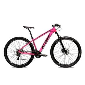 Bicicleta Aro 29 Ksw 24v Tourney Freio Hidraulico Trava E K7 - Rosa-preto - 15"