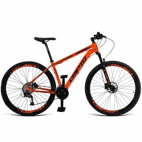 Bicicleta Aro 29 Cripto 24 Marchas Shimano Freios Hidraulico - Laranja-preto - 19"