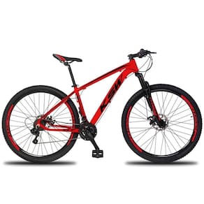 Bicicleta Aro 29 Ksw 18v Absolute Hidráulica Trava K7 11-40 - Vermelho-preto - 15"