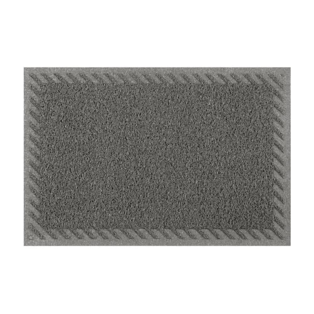 Tapete de Entrada Vinil Elite 40cm x 60cm Cinza Kapazi 017301BRE02