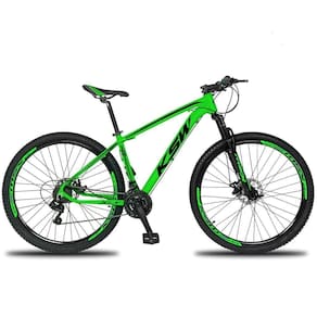 Bicicleta Aro 29 Ksw 2x9v Shimano Hidráulico Trava K7 11-40 - Verde-preto - 15"