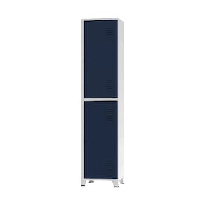 Roupeiro De Aço Insalubre 2 Portas Vestiário Nr 18/24 Azul Marinho Com Chave