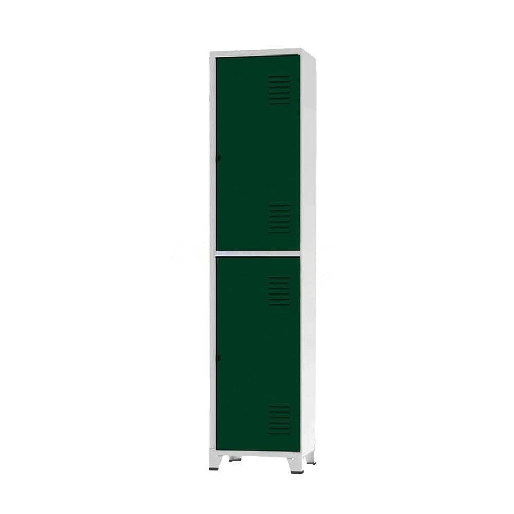 Roupeiro De Aço Insalubre 2 Portas Vestiário Nr 18/24 Verde Escuro Com Chave