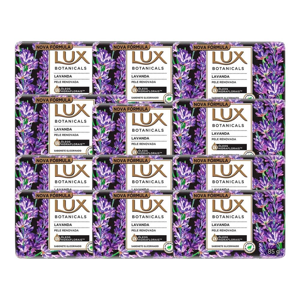 Kit 12 und Sabonete Lux Botanicals Lavanda 85g