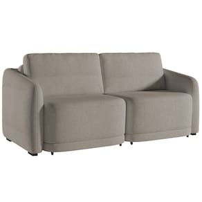 Sofá Cama Casal para Sala 176cm Polska K04 Bouclê Bege Escuro - Mpozenato