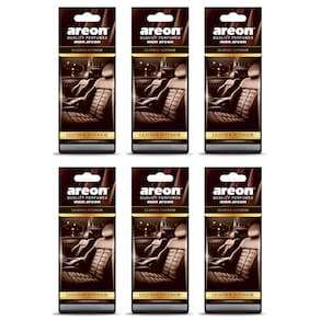 Kit 6 Unidades Aromatizante Mon Areon Leather Interior