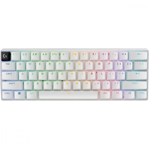 Imagem do produto Teclado Mecânico Gamer sem fio Logitech G Pro X 60 Lightspeed Switch Brown Tactile - Branco em Casas Bahia