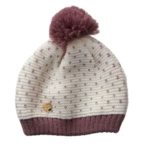 Touca Gorro lã infantil fem Everly Pompom poá
