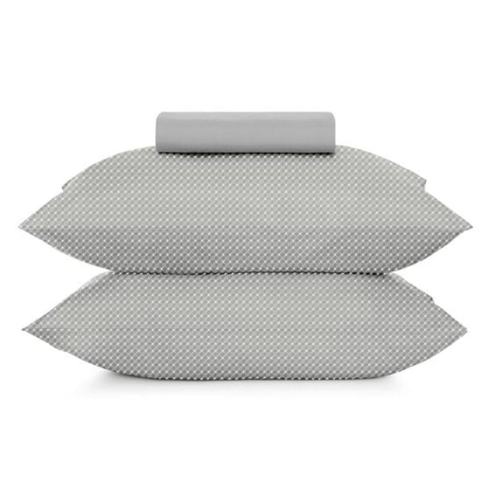 Jogo de Cama King 3 peças Altenburg Toque Acetinado Slim Zinc - Cinza